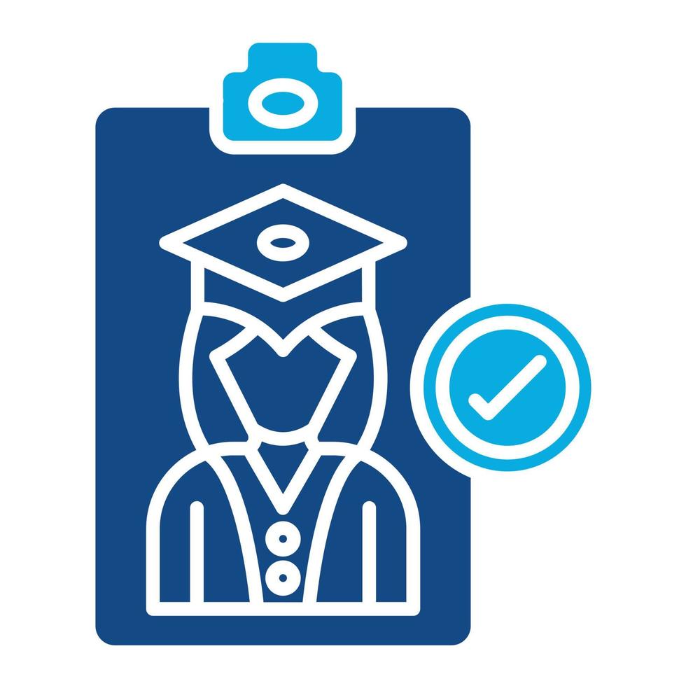 Class Registration Glyph Two Color Icon vector