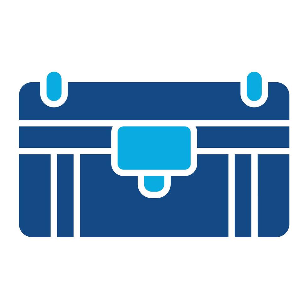 Trunk Glyph Two Color Icon vector