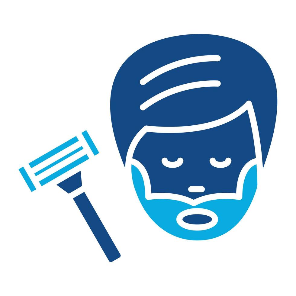 Shaving Glyph Two Color Icon vector