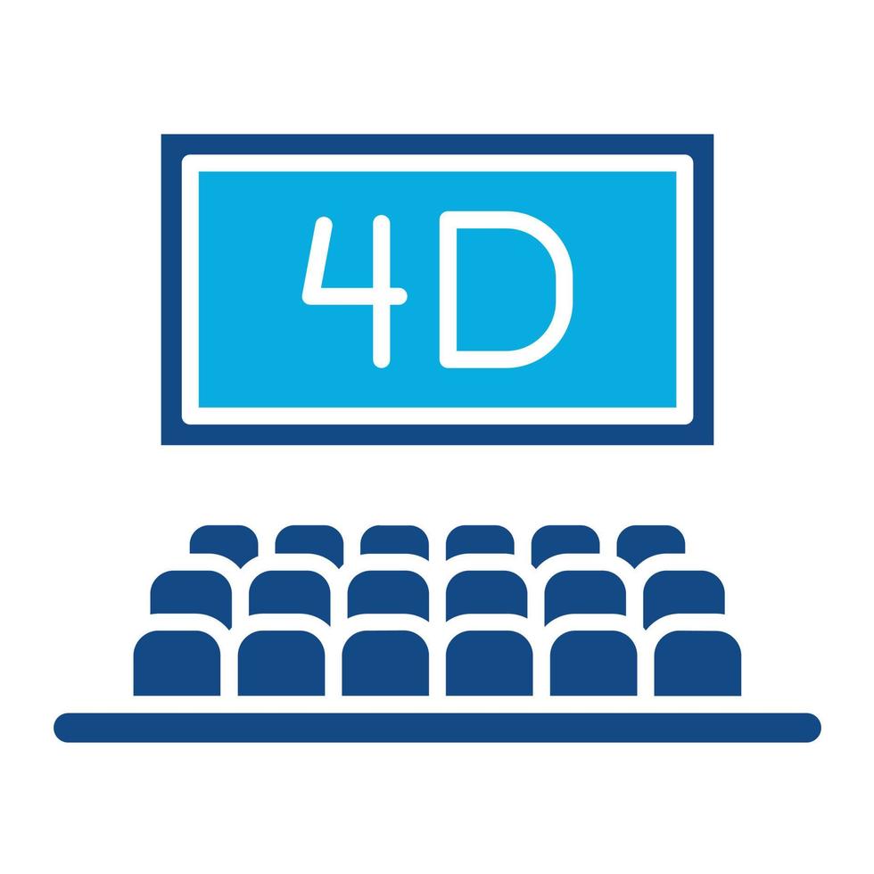 Cinema 4D Glyph Two Color Icon vector