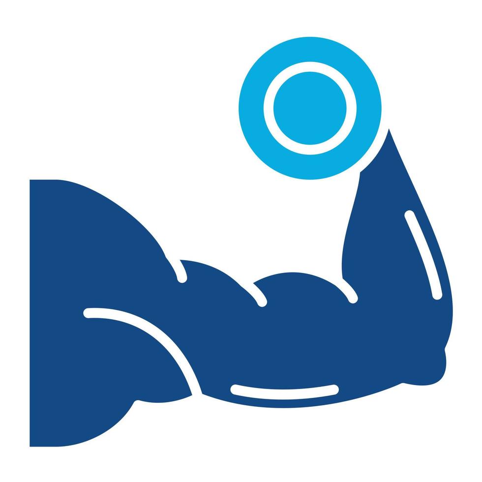 Bodyweight Workout Glyph Two Color Icon vector
