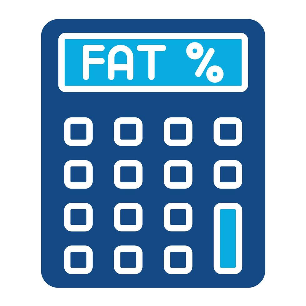 Body Fat Percentage Glyph Two Color Icon vector