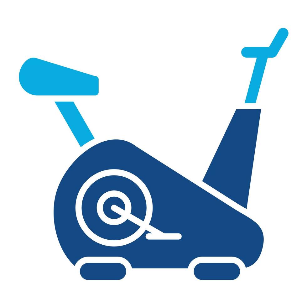 Exercise Bike Glyph Two Color Icon vector