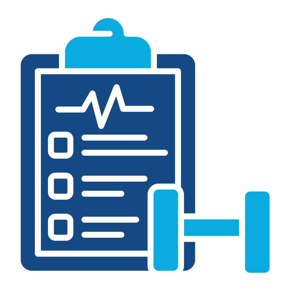 Fitness Program Glyph Two Color Icon vector
