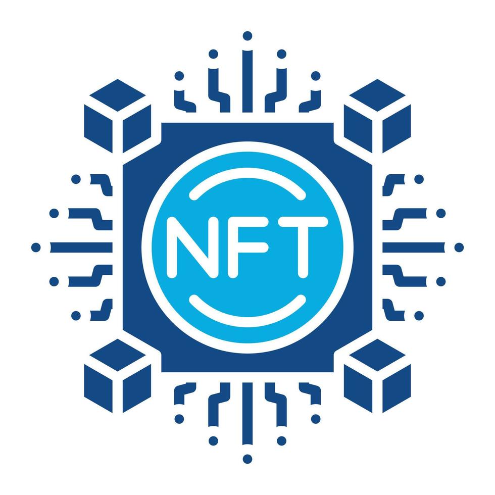 NFT Glyph Two Color Icon vector