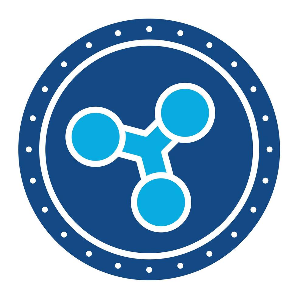 Ripple Glyph Two Color Icon vector