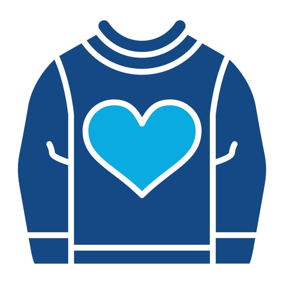 Sweatshirt Glyph Two Color Icon vector