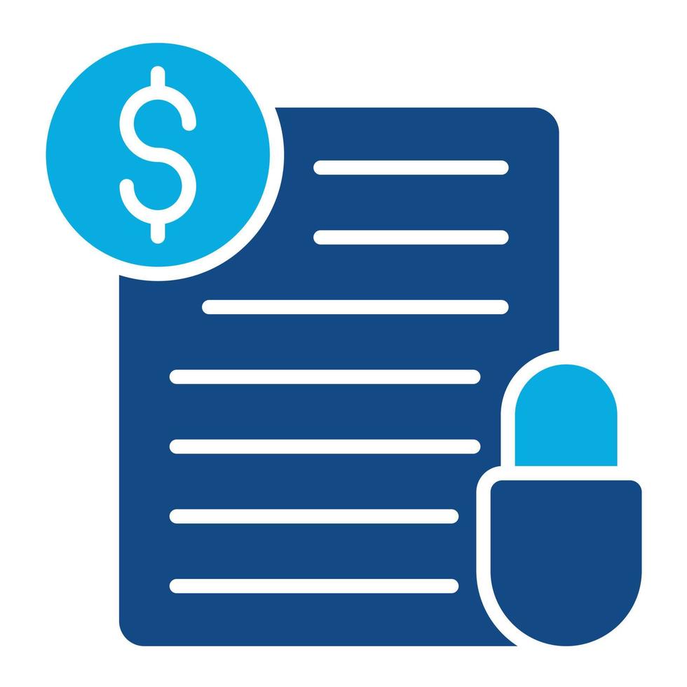 Unsecured Loan Glyph Two Color Icon vector