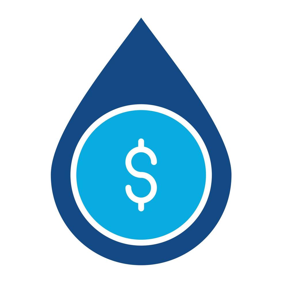 Liquidity Glyph Two Color Icon vector