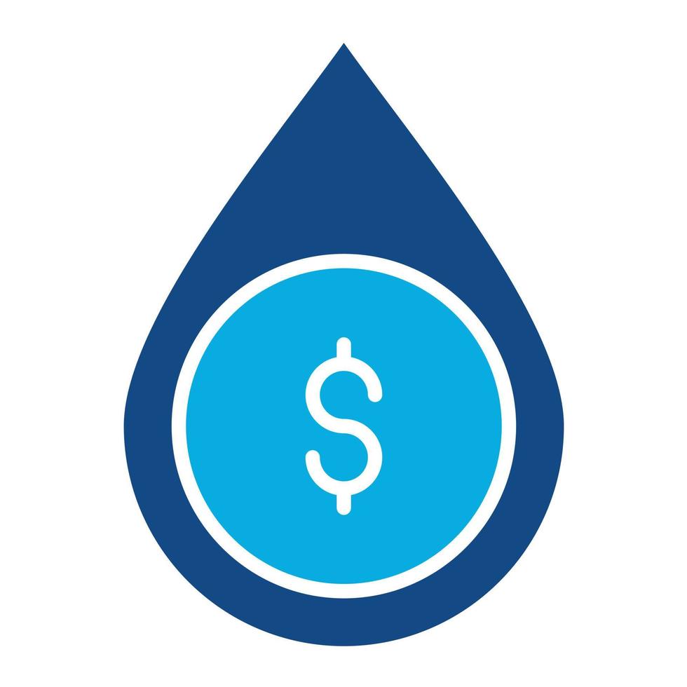 Liquidity Glyph Two Color Icon vector