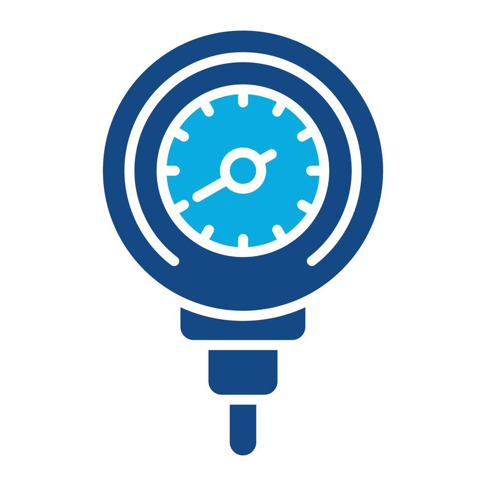 Pressure Gauge Glyph Two Color Icon vector