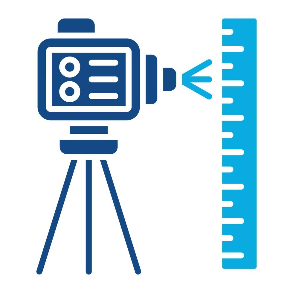 Laser Measurer Glyph Two Color Icon vector