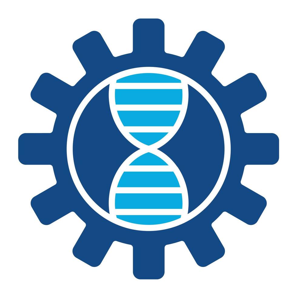 Bioengineering Glyph Two Color Icon vector