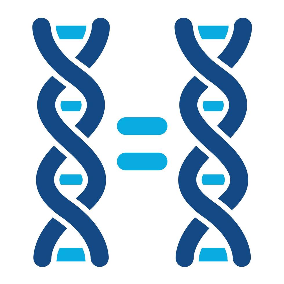 Cloning Glyph Two Color Icon vector