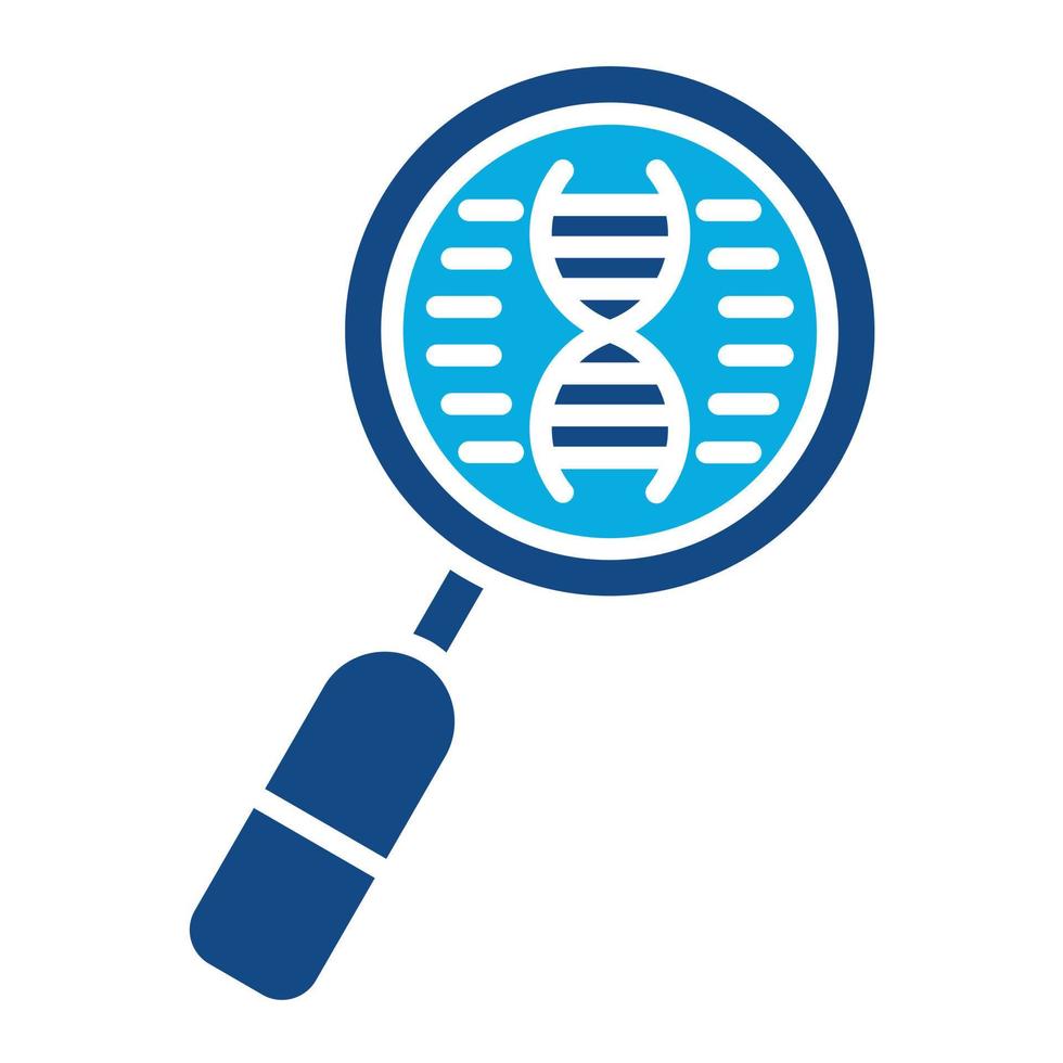 Genetic Finding Glyph Two Color Icon vector