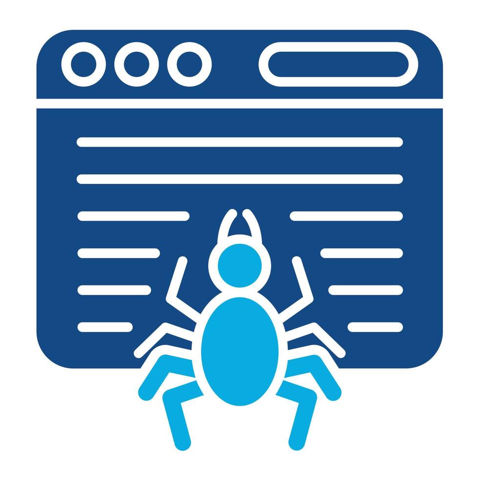 Crawler Glyph Two Color Icon vector