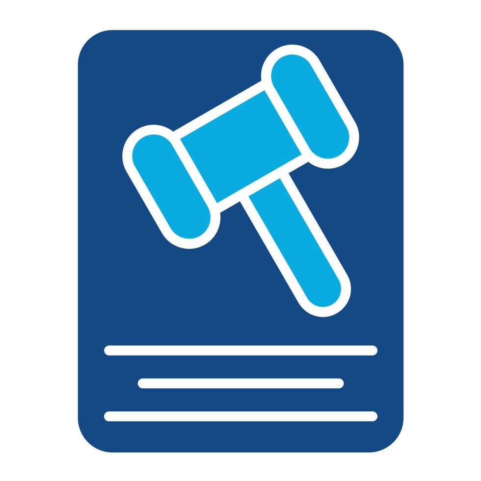 Penalty Glyph Two Color Icon vector