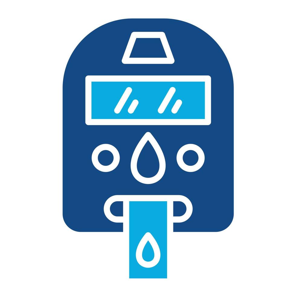 Glucometer Glyph Two Color Icon vector