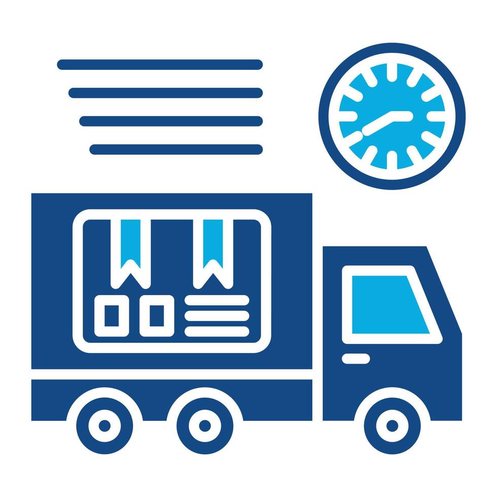 Delivery Service Glyph Two Color Icon vector