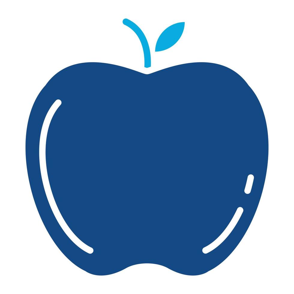 Apple Glyph Two Color Icon vector