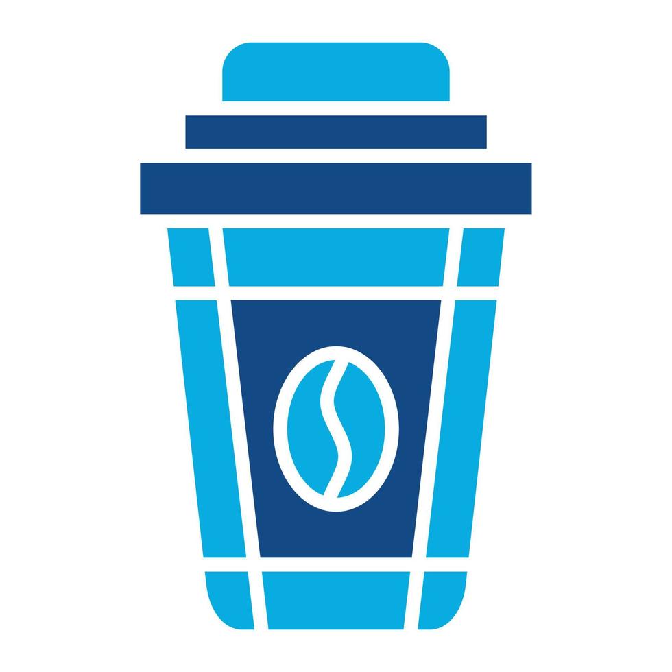 Coffee Cup Glyph Two Color Icon vector