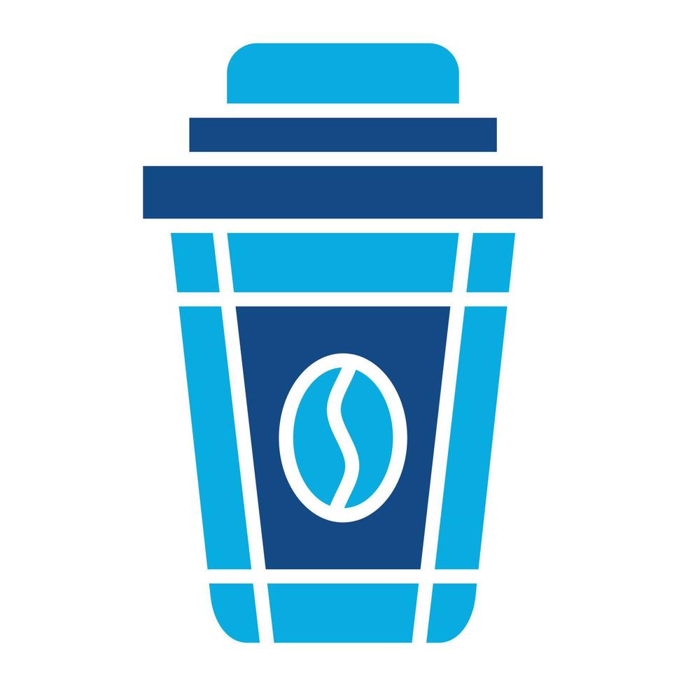 Coffee Cup Glyph Two Color Icon vector