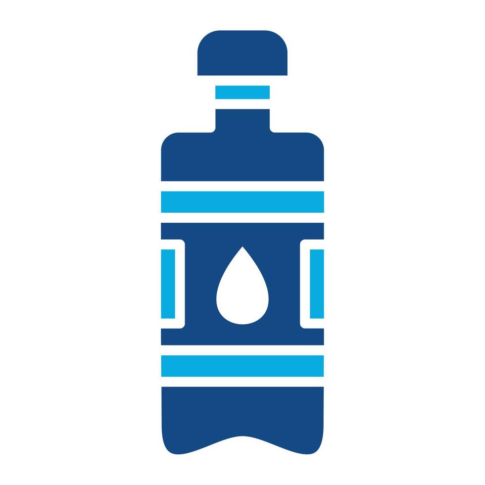 Water Bottle Glyph Two Color Icon vector