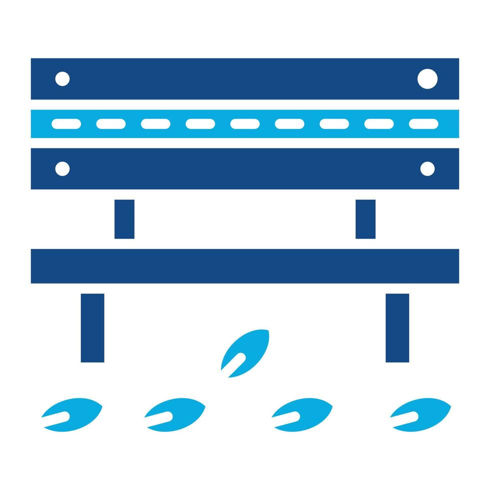 Autumn Bench Glyph Two Color Icon vector