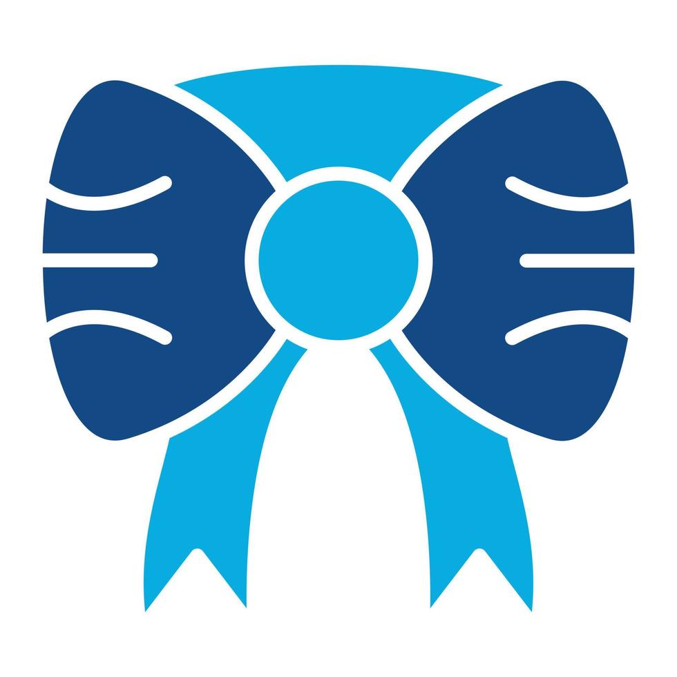 Ribbon Glyph Two Color Icon vector