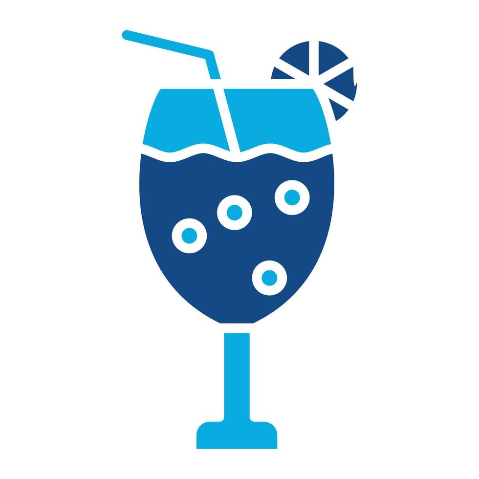 Coktail Glyph Two Color Icon vector