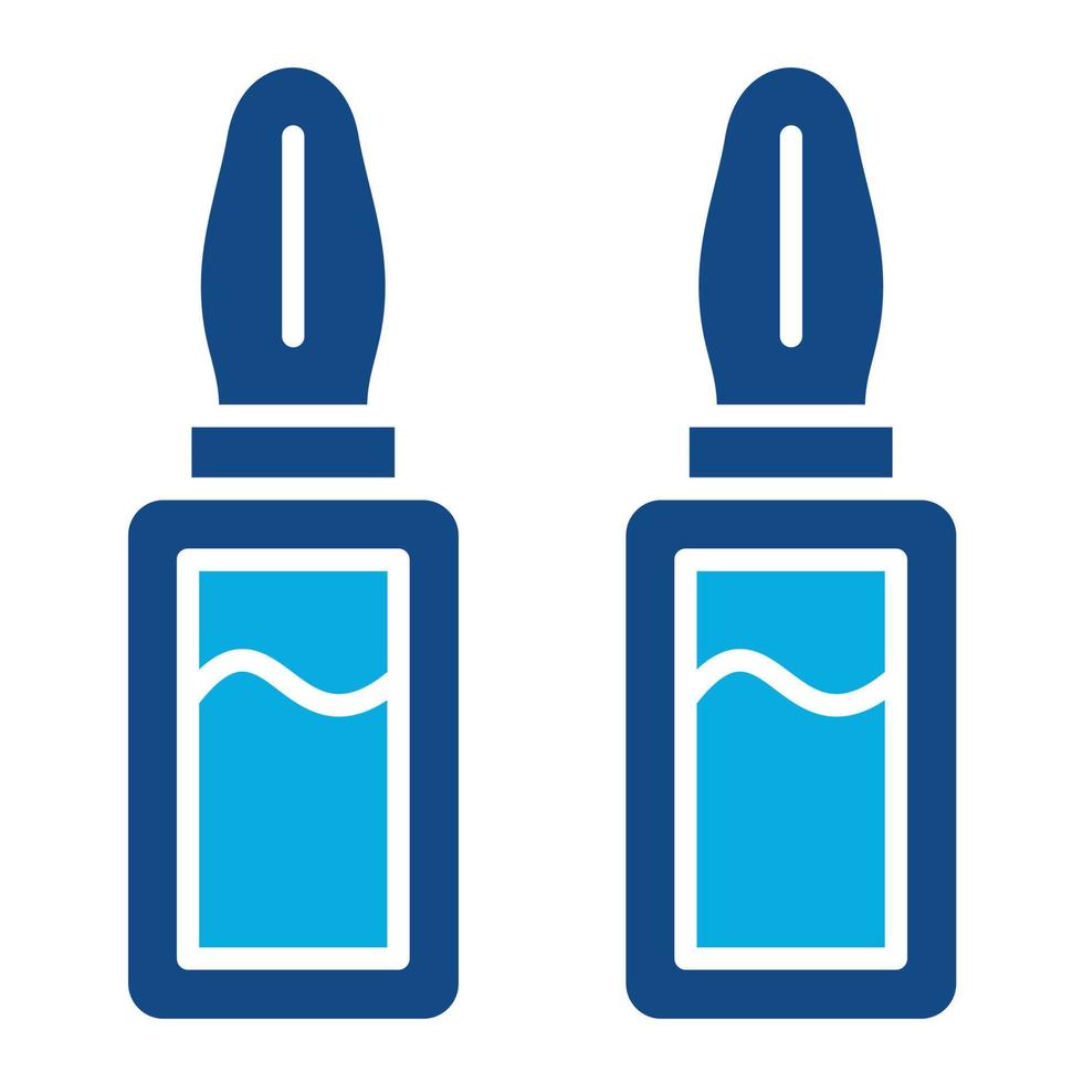 Ampoule Glyph Two Color Icon vector