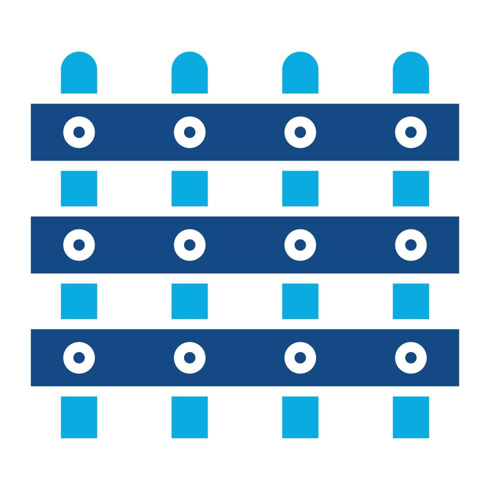 Fence Glyph Two Color Icon vector