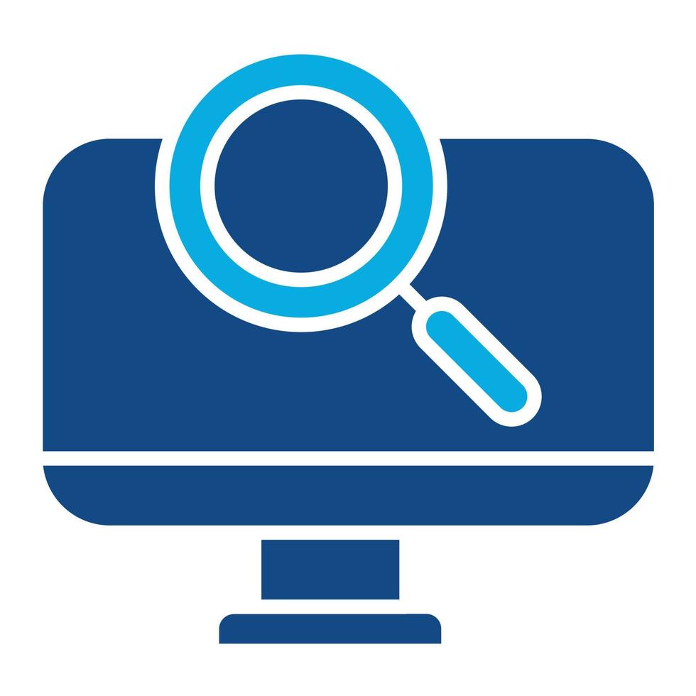 Screen Magnification Glyph Two Color Icon vector