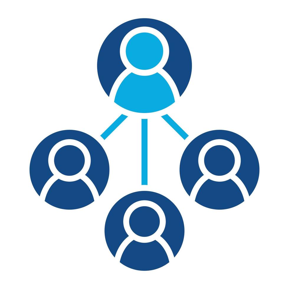 Delegation Of Work Glyph Two Color Icon vector