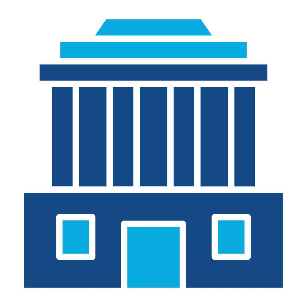 Mausoleum Glyph Two Color Icon vector