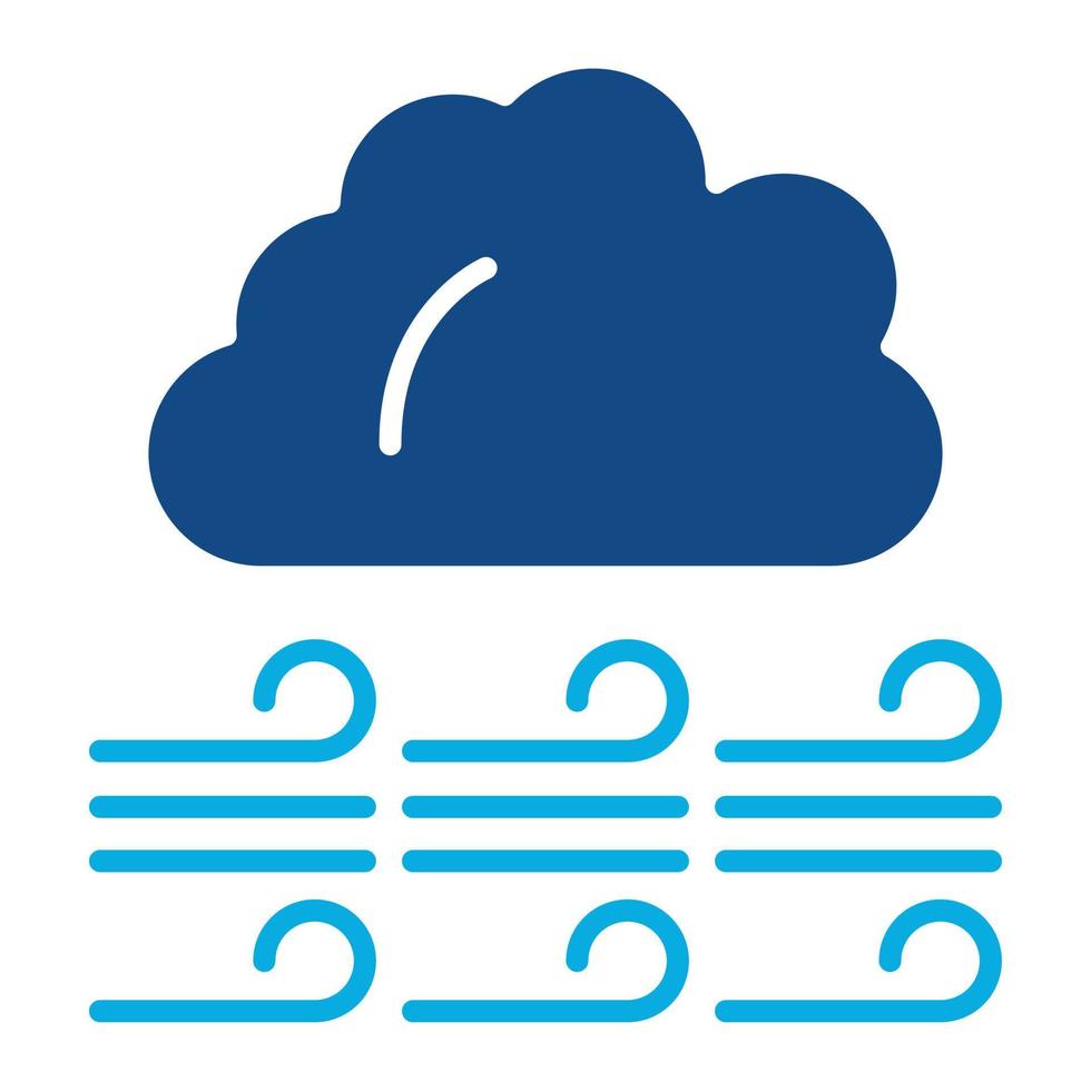 Windy Glyph Two Color Icon vector