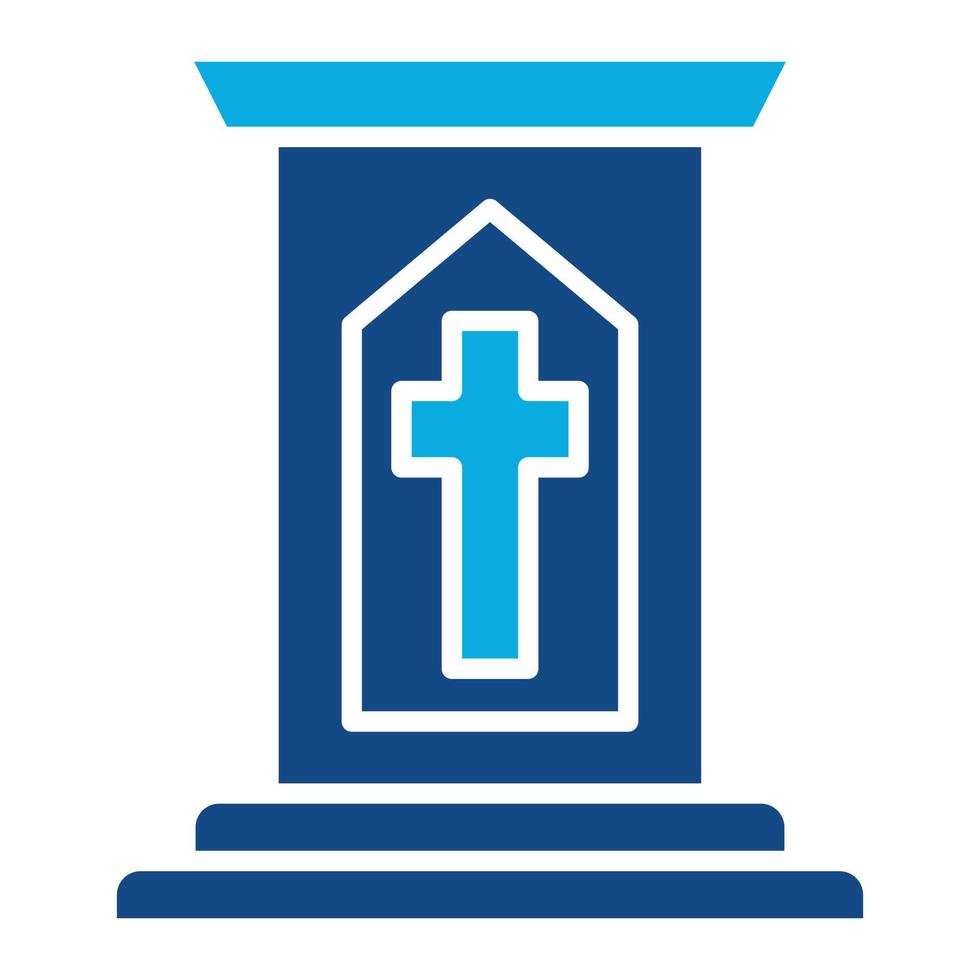 Pulpit Glyph Two Color Icon vector