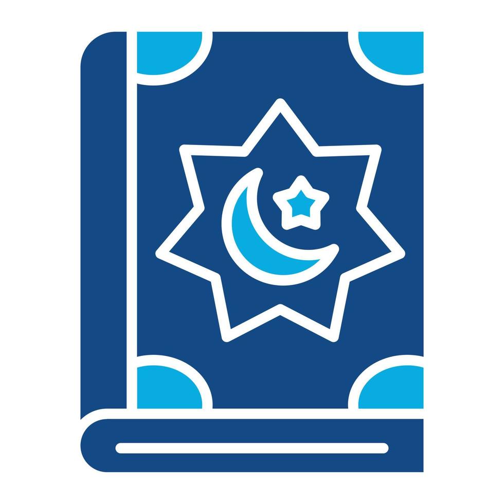 Quran Glyph Two Color Icon vector