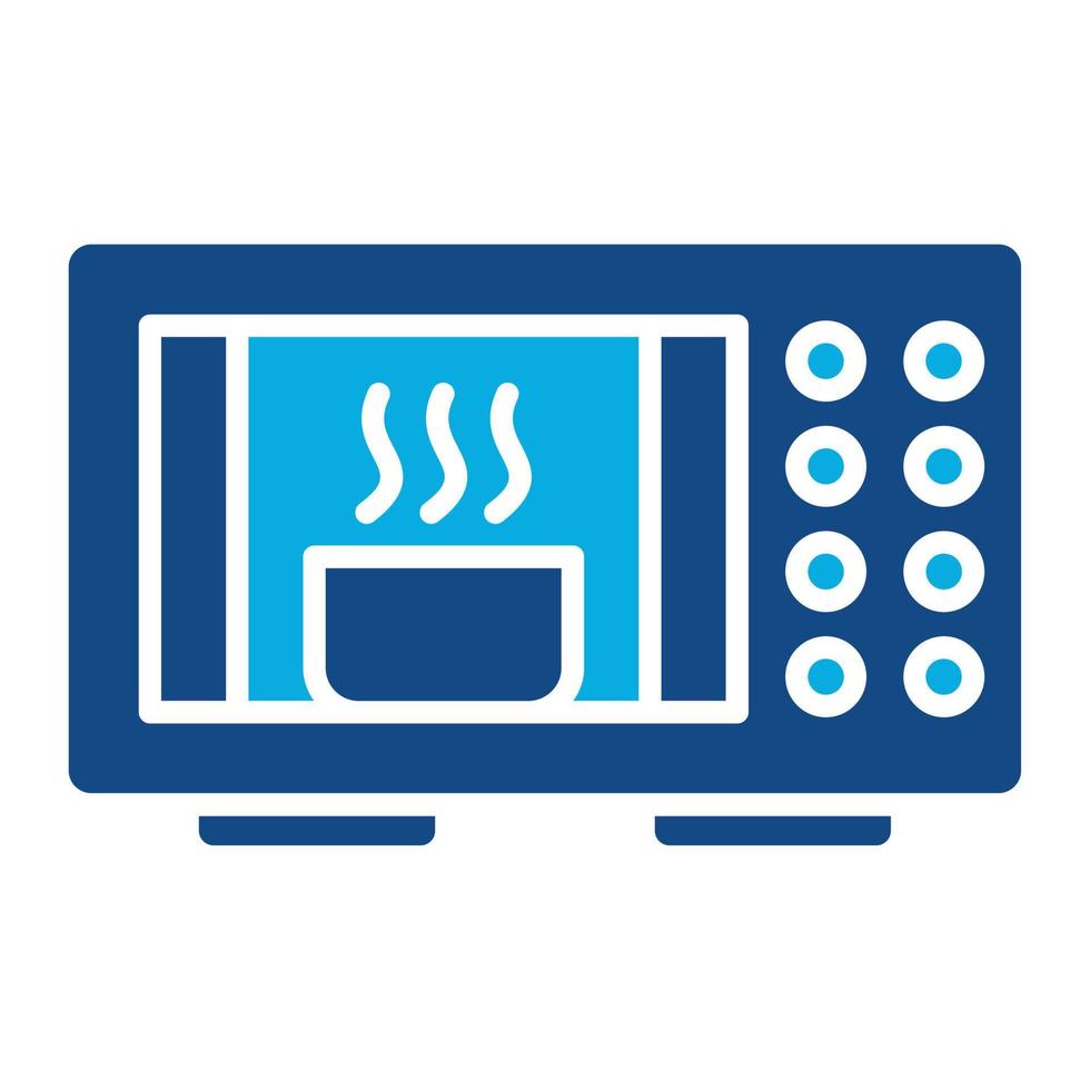 Microwave Glyph Two Color Icon vector