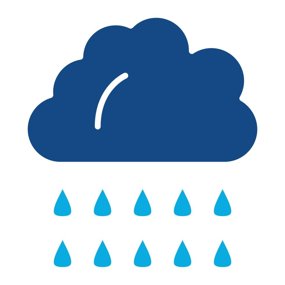 Rainy Day Glyph Two Color Icon vector