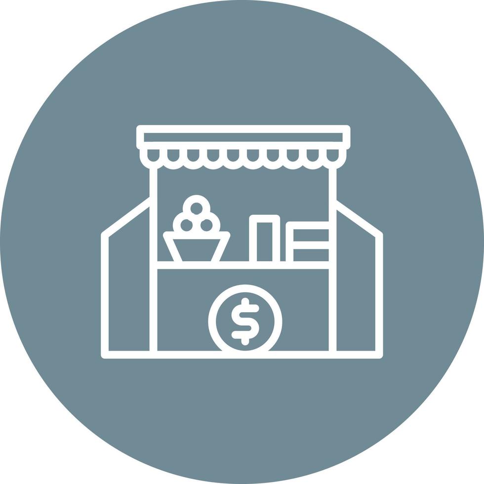 Free Market Line Circle Background Icon vector