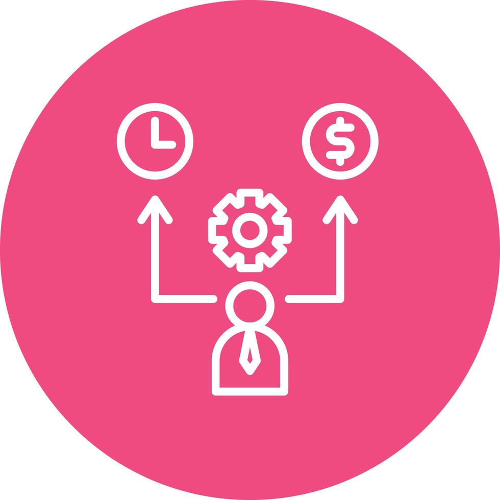 Alternative Line Circle Background Icon vector