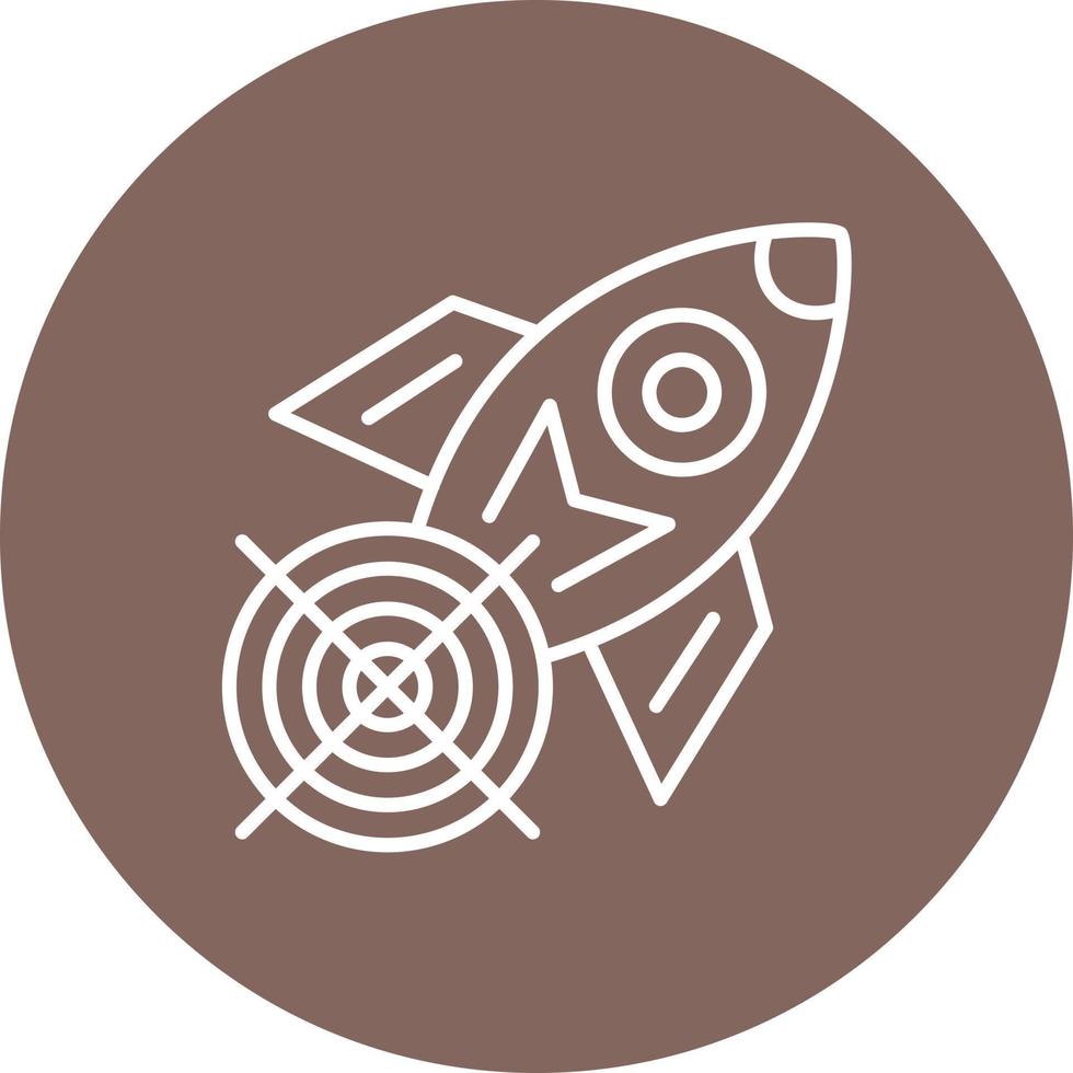 Mission Line Circle Background Icon vector