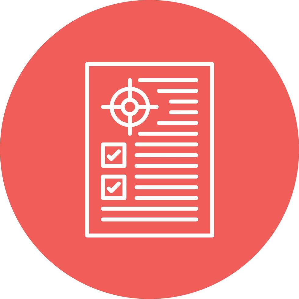 Action Plan Line Circle Background Icon vector