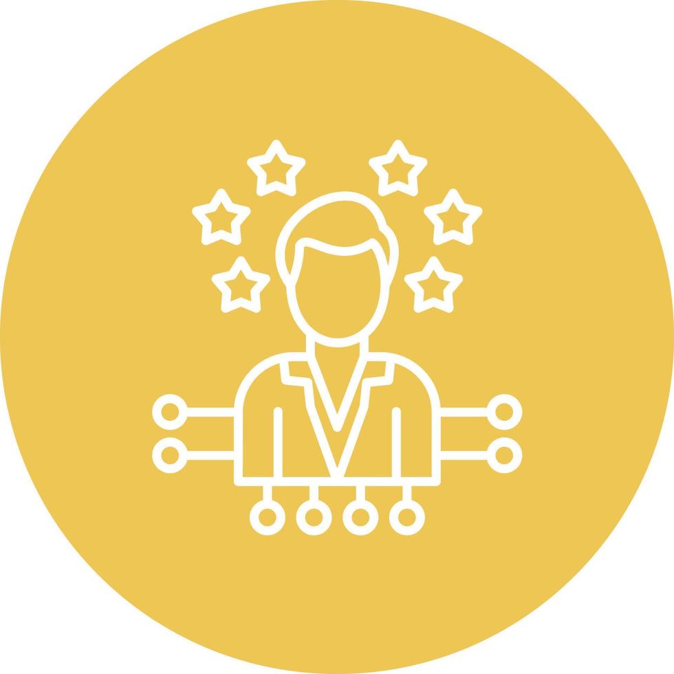 Competence Line Circle Background Icon vector
