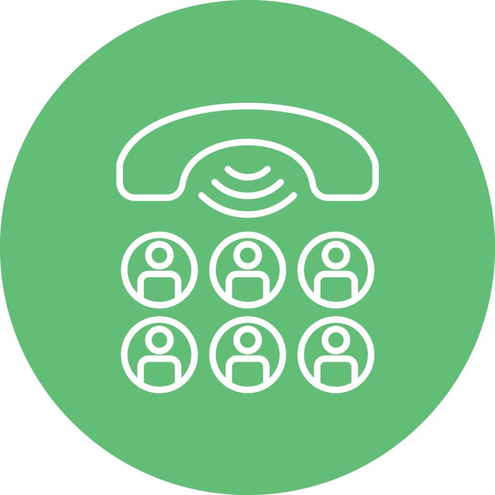 Conference Line Circle Background Icon vector