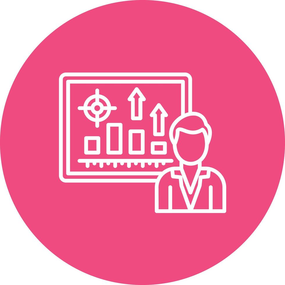 Lecture Line Circle Background Icon vector