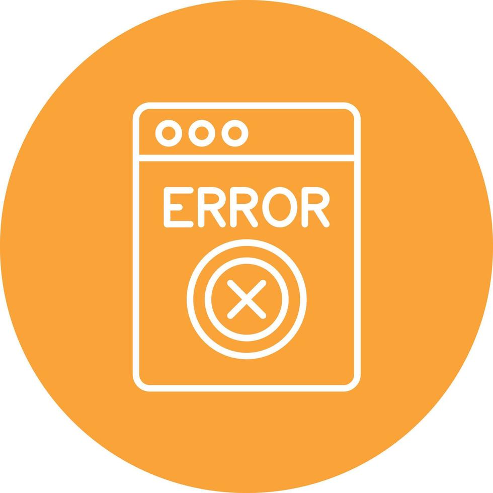Error Line Circle Background Icon vector