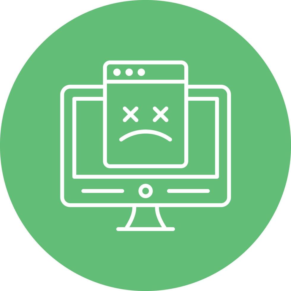 Page Not Found Line Circle Background Icon vector