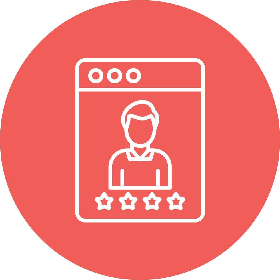 User Experience Line Circle Background Icon vector